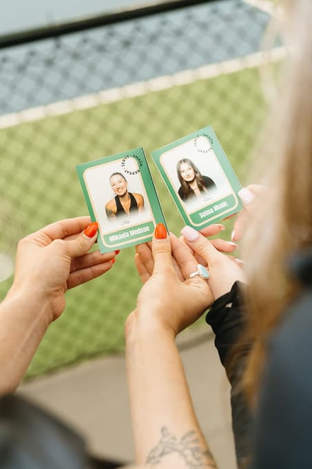 Custom Trading Cards capture from a DIVVIA photo booth at a Dallas event