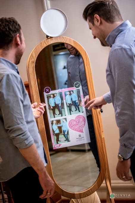 Retro Mirror Booth capture from a DIVVIA photo booth at a Dallas event